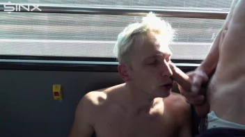 Blonde Twink Enjoys Gay Orgy On A Voyeuristic Bus Screencap 70 on www.sinx.com