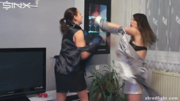 Lingerie Clad Cuties Heated Female Wrestling - Cam 2 Screencap 41 on www.sinx.com