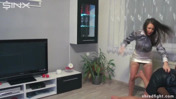 Lingerie Clad Cuties Heated Female Wrestling - Cam 2 Screencap 8 on www.sinx.com