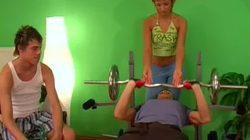 Workout Session Turns Bi Wild Screencap 1 on www.sinx.com