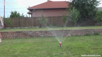 Brunette's Very Wet Sprinkler Frolic Screencap 14 on www.sinx.com