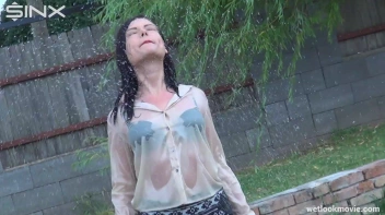 Brunette's Very Wet Sprinkler Frolic Screencap 27 on www.sinx.com