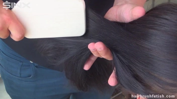 Sexy brunette gets her hair brushed to perfection Screencap 32 on www.sinx.com