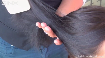Sexy brunette gets her hair brushed to perfection Screencap 33 on www.sinx.com