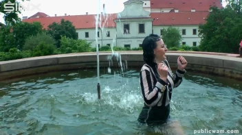 Hot Babe's Wet And Messy Outdoor Cool Down Screencap 19 on www.sinx.com