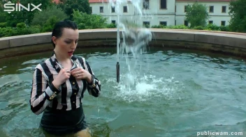 Hot Babe's Wet And Messy Outdoor Cool Down Screencap 20 on www.sinx.com