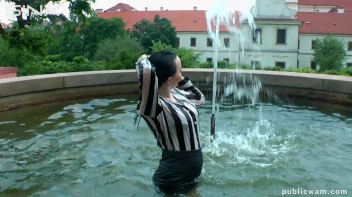 Hot Babe's Wet And Messy Outdoor Cool Down Screencap 21 on www.sinx.com