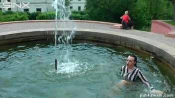 Hot Babe's Wet And Messy Outdoor Cool Down Screencap 24 on www.sinx.com