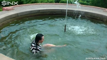 Hot Babe's Wet And Messy Outdoor Cool Down Screencap 25 on www.sinx.com