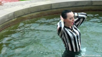 Hot Babe's Wet And Messy Outdoor Cool Down Screencap 27 on www.sinx.com