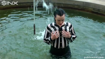 Hot Babe's Wet And Messy Outdoor Cool Down Screencap 29 on www.sinx.com