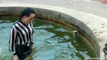 Hot Babe's Wet And Messy Outdoor Cool Down Screencap 33 on www.sinx.com