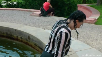 Hot Babe's Wet And Messy Outdoor Cool Down Screencap 34 on www.sinx.com