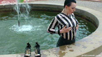 Hot Babe's Wet And Messy Outdoor Cool Down Screencap 35 on www.sinx.com