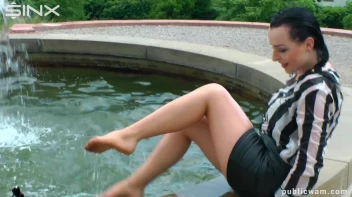 Hot Babe's Wet And Messy Outdoor Cool Down Screencap 36 on www.sinx.com