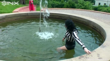 Hot Babe's Wet And Messy Outdoor Cool Down Screencap 5 on www.sinx.com