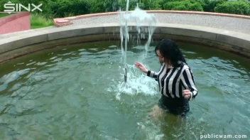 Hot Babe's Wet And Messy Outdoor Cool Down Screencap 13 on www.sinx.com