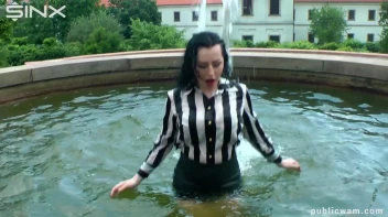 Hot Babe's Wet And Messy Outdoor Cool Down Screencap 14 on www.sinx.com