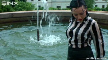 Hot Babe's Wet And Messy Outdoor Cool Down Screencap 16 on www.sinx.com