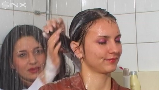 Latest deal - Raven Haired Babes Lather Up Their Hair