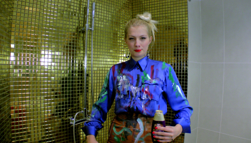 Latest deal - Fully Dressed Blonde Washes Off In The Shower