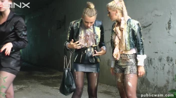 Cuties Food Fight On The Way To Work -Part 1 Screencap 13 on www.sinx.com