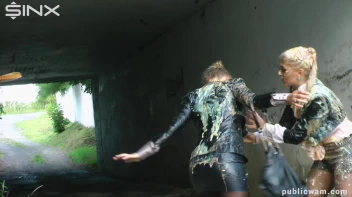 Cuties Food Fight On The Way To Work -Part 1 Screencap 15 on www.sinx.com