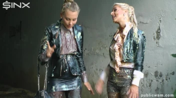 Cuties Food Fight On The Way To Work -Part 1 Screencap 21 on www.sinx.com