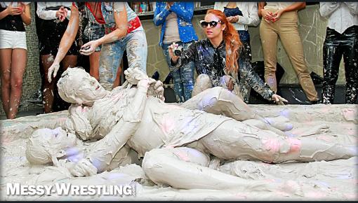 Latest deal - Messy Wrestling: Brunette VS. Black-Haired - Blouse Beauties Bust A Move In The Mud! Topless Toppies ...