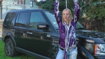 Wet & Messy Car Washing For Playful Blonde Screencap 50 on www.sinx.com