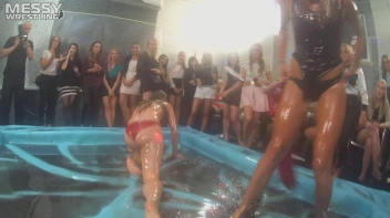 Messy Wrestling: Cuties In Panties Take Shots In The Slop!  Badass Babes Bring It! Screencap 50 on www.sinx.com