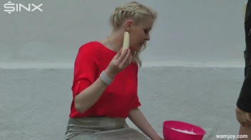 Sensual Blondes Smear Cream Over Their Sexy Clothes Screencap 1 on www.sinx.com