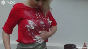 Sensual Blondes Smear Cream Over Their Sexy Clothes Screencap 41 on www.sinx.com