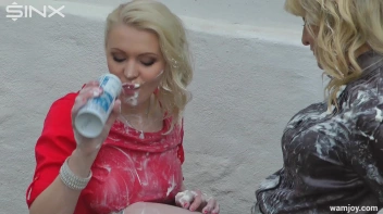 Sensual Blondes Smear Cream Over Their Sexy Clothes Screencap 61 on www.sinx.com