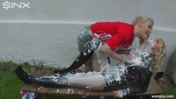 Sensual Blondes Smear Cream Over Their Sexy Clothes Screencap 70 on www.sinx.com