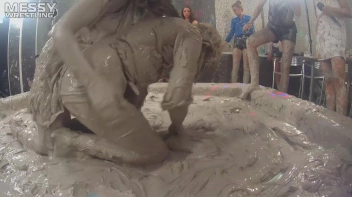 Messy Wrestling: Blonde Bombshells Rock The Ring And Get Their Mud On! Screencap 9 on www.sinx.com