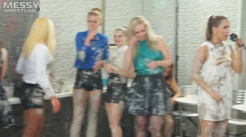 Messy Wrestling: Blonde Bombshells Rock The Ring And Get Their Mud On! Screencap 1 on www.sinx.com