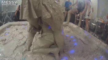 Messy Wrestling: Blonde Bombshells Rock The Ring And Get Their Mud On! Screencap 10 on www.sinx.com