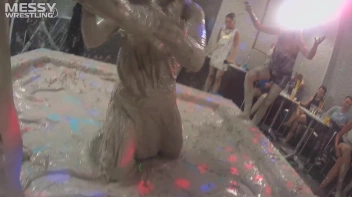 Messy Wrestling: Blonde Bombshells Rock The Ring And Get Their Mud On! Screencap 21 on www.sinx.com