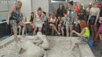 Messy Wrestling: Blonde Bombshells Rock The Ring And Get Their Mud On! Screencap 27 on www.sinx.com