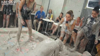 Messy Wrestling: Blonde Bombshells Rock The Ring And Get Their Mud On! Screencap 30 on www.sinx.com