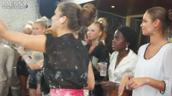 Messy Wrestling: Blonde Bombshells Rock The Ring And Get Their Mud On! Screencap 33 on www.sinx.com