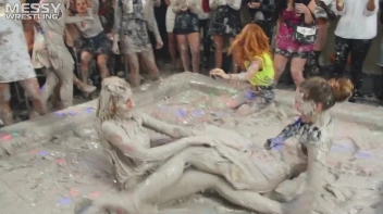 Messy Wrestling: Blonde Bombshells Rock The Ring And Get Their Mud On! Screencap 37 on www.sinx.com