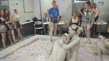 Messy Wrestling: Blonde Bombshells Rock The Ring And Get Their Mud On! Screencap 40 on www.sinx.com