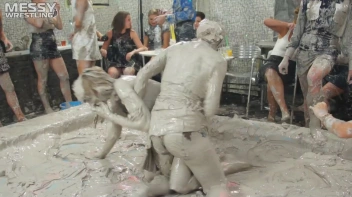 Messy Wrestling: Blonde Bombshells Rock The Ring And Get Their Mud On! Screencap 46 on www.sinx.com