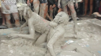 Messy Wrestling: Blonde Bombshells Rock The Ring And Get Their Mud On! Screencap 49 on www.sinx.com