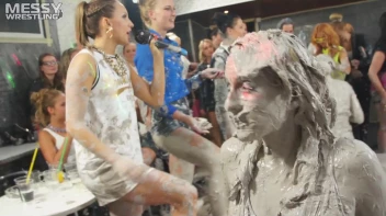 Messy Wrestling: Blonde Bombshells Rock The Ring And Get Their Mud On! Screencap 51 on www.sinx.com