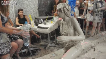 Messy Wrestling: Blonde Bombshells Rock The Ring And Get Their Mud On! Screencap 54 on www.sinx.com