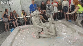 Messy Wrestling: Blonde Bombshells Rock The Ring And Get Their Mud On! Screencap 55 on www.sinx.com