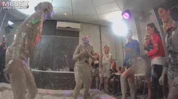 Messy Wrestling: Blonde Bombshells Rock The Ring And Get Their Mud On! Screencap 58 on www.sinx.com